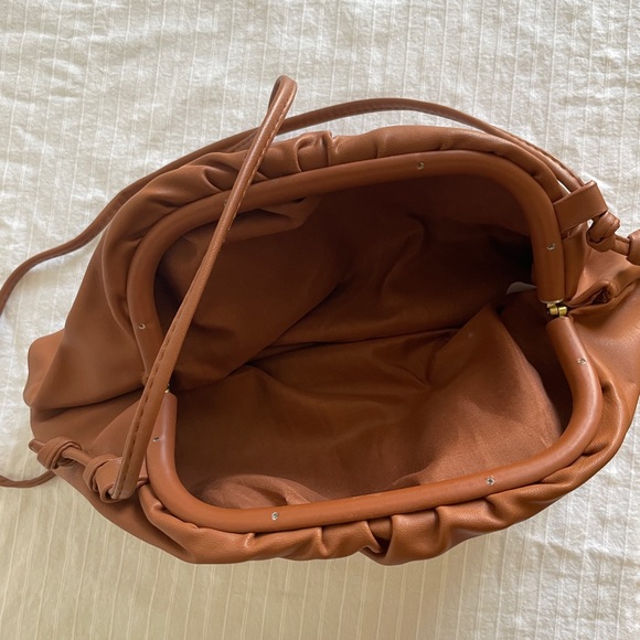 Stylish Clutch Camel Brown Purse Bag - Picture 4 of 5